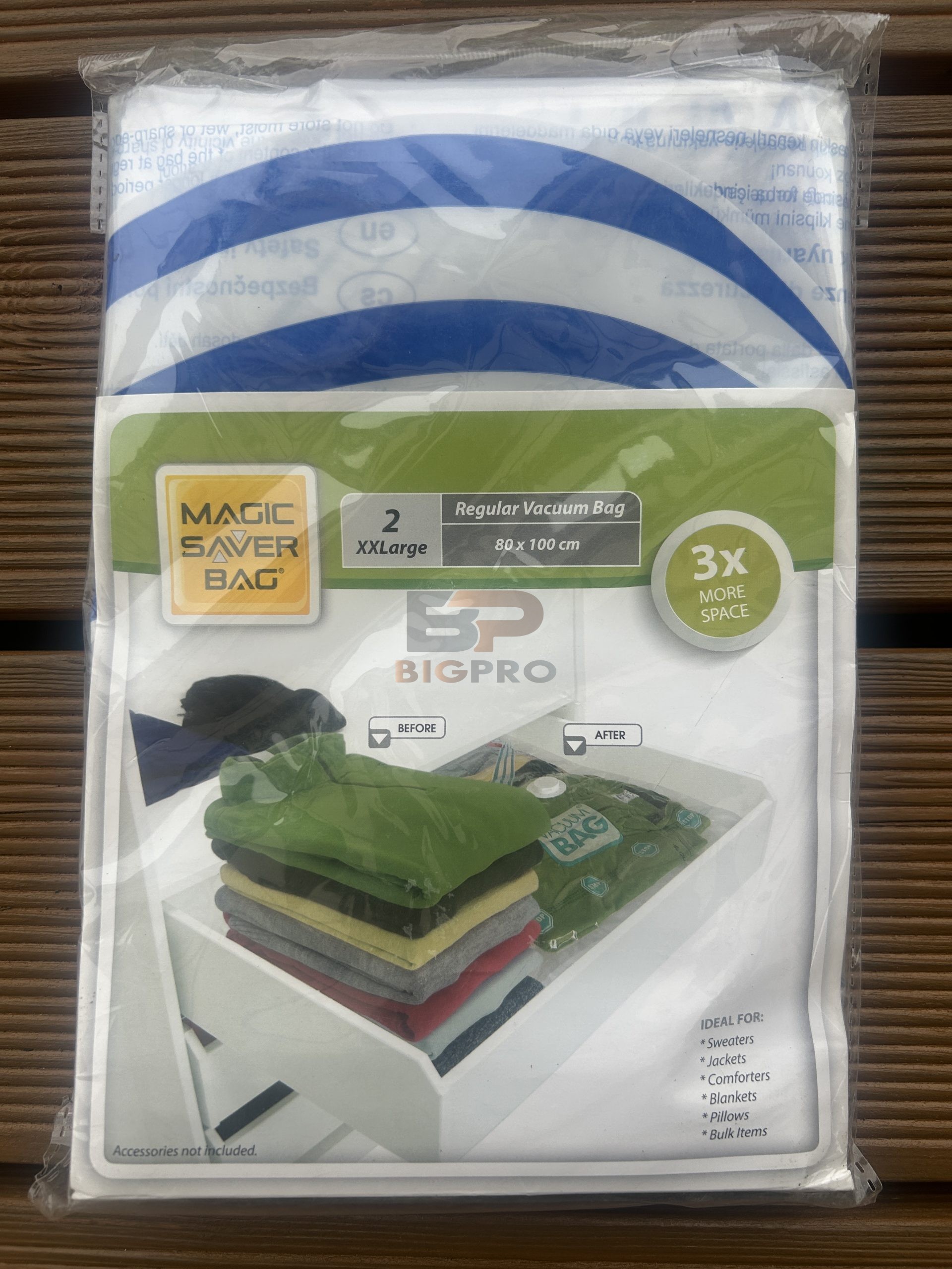 Vakuma maisi “Magic Saver Bag” 80x100cm. 2gb komplektā.